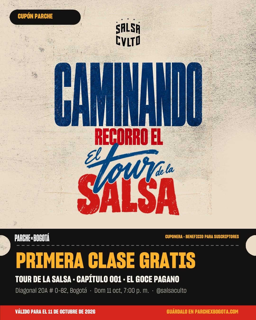 Tour de la Salsa · Capítulo 001: Primera clase de salsa gratis en Salsa Culto · El Goce Pagano